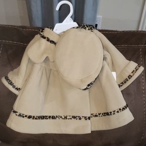 Starting Out 3 Piece Cheetah Trim Coat Set Size 3M